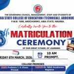 ASCETA 13th Matriculation Ceremony 2026: Date, Time, Venue and Full Details for Fresh Students
