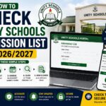 How to Check Unity Schools Admission List 2026/2027