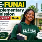 AE-FUNAI Supplementary Admission 2026/2027 Guide