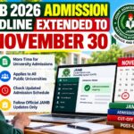 JAMB 2026 Admission Deadline Extended to November 30