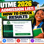 UTME 2026 Admission List: How to Check Results