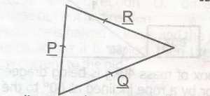 In the above fig, PQ and R are vectors, which of the following options, gives a correct relationship between the vectors?