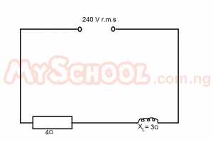 In the diagram above, determine the r.m.s. current