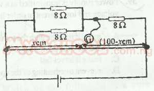 The diagram above shows balance meter bridge, the value of X is