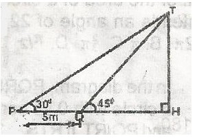 From the figure above, calculate TH in centimeters